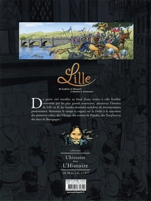 Verso de l'album Lille Tome 1 De Lydéric et Phinaert à Charles le Téméraire