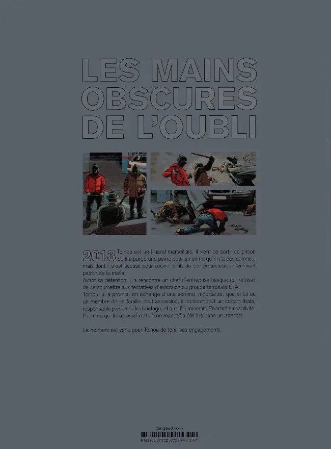 Verso de l'album Les Mains obscures de l'oubli