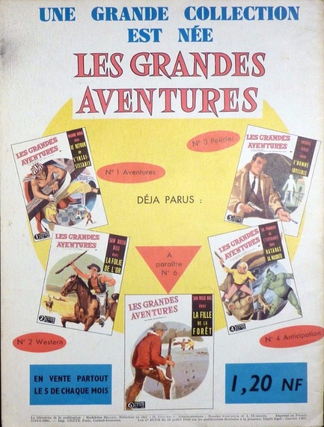 Verso de l'album Les Grandes Aventures Tome 5 Le Génie aux six têtes