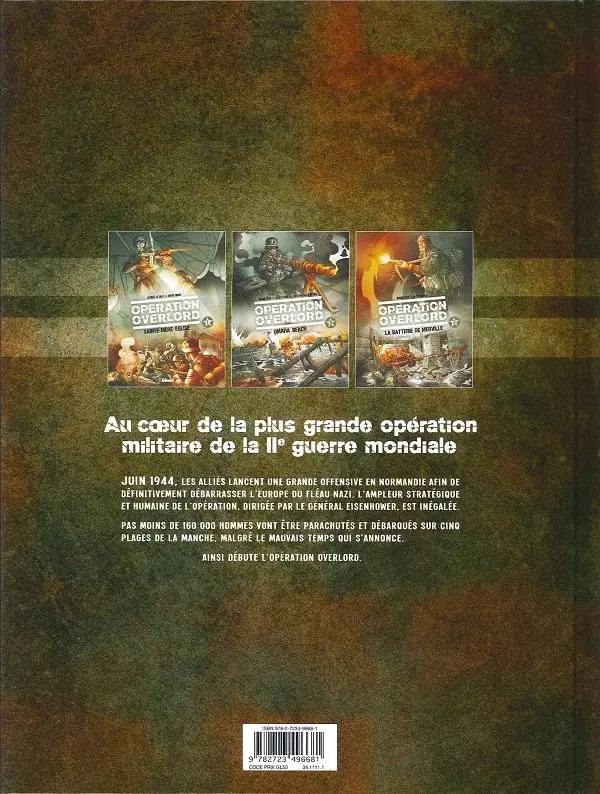 Verso de l'album Opération Overlord Tome 3 La Batterie de Merville