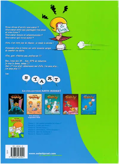Verso de l'album Les P'tits diables Tome 6 Sœur à vendre !
