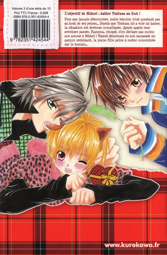 Verso de l'album Prince Eleven, la double vie de Midori 3