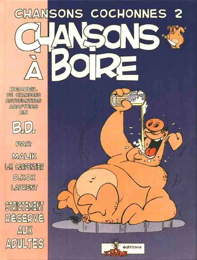 Couverture de l'album Chansons cochonnes Tome 2 Chansons à boire