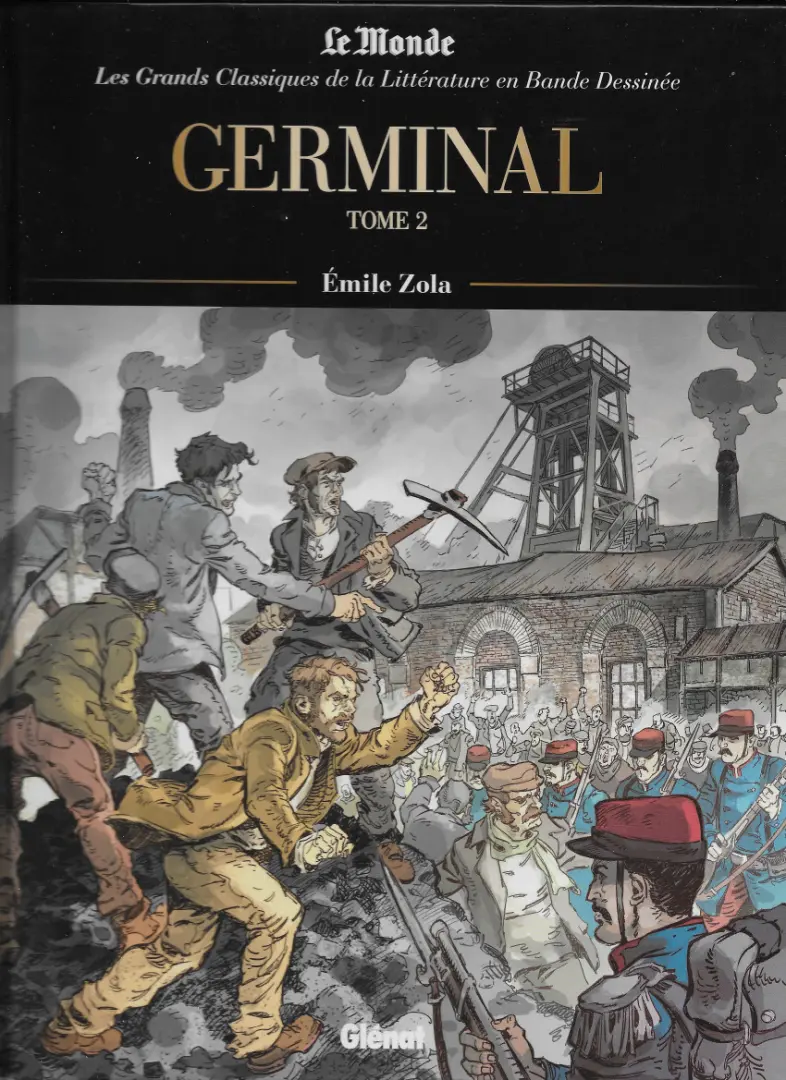 Couverture de l'album Les Grands Classiques de la littérature en bande dessinée Tome 13 Germinal - Tome 2