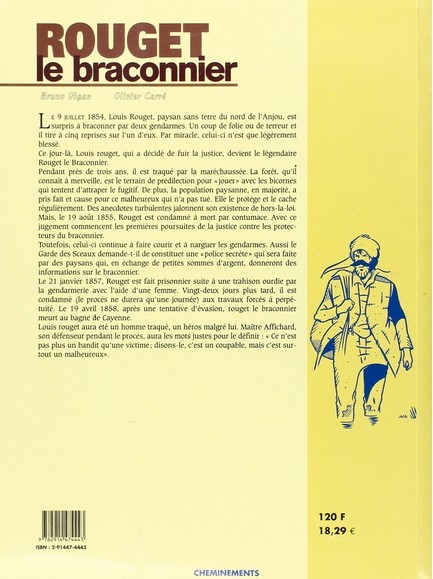 Verso de l'album Rouget le braconnier