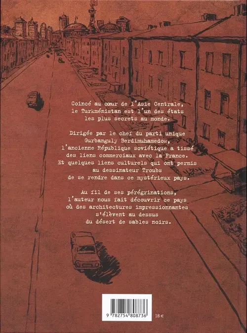 Verso de l'album Sables noirs 20 semaines au Turkménistan