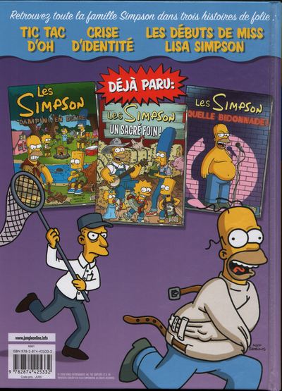 Verso de l'album Les Simpson Tome 4 Totalement déjantés