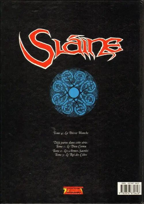 Verso de l'album Sláine Tome 4 La déesse blanche