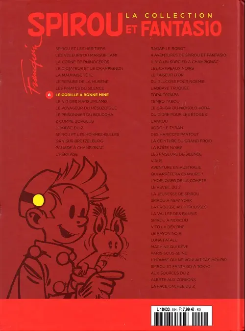 Verso de l'album Spirou et Fantasio La collection Tome 8 Le gorille a bonne mine