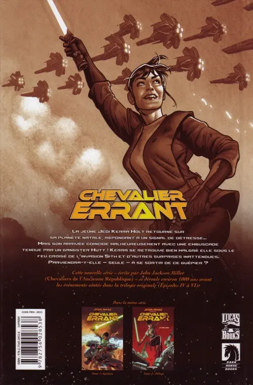 Verso de l'album Star Wars - Chevalier errant Tome 2 Déluge