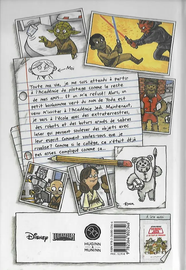 Verso de l'album Star Wars - L'Académie Jedi Tome 1 Une nouvelle école