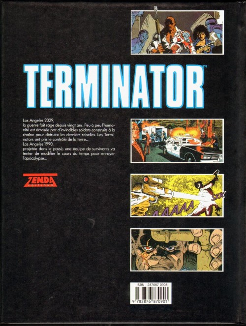 Verso de l'album Terminator Tome 1