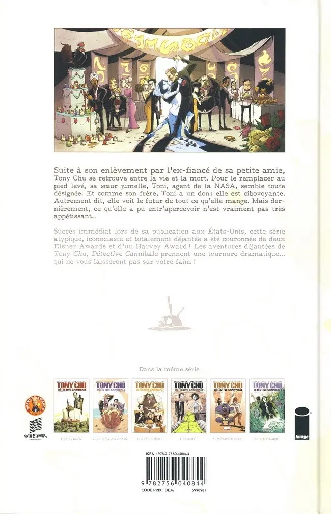 Verso de l'album Tony Chu - Détective cannibale Tome 6 Space Cakes