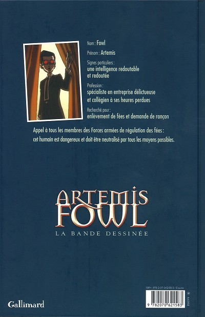 Verso de l'album Artemis Fowl