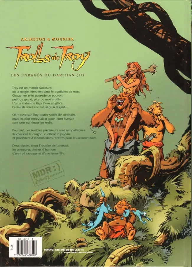 Verso de l'album Trolls de Troy Tome 10 Les enragés du Darshan (II)