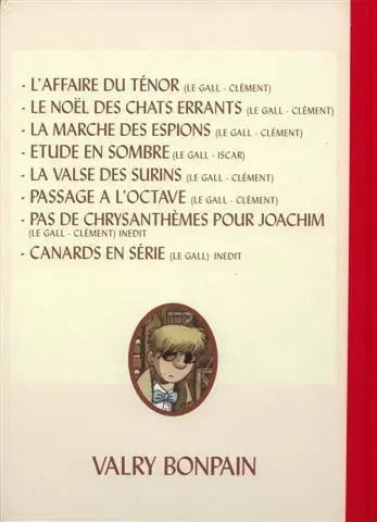 Verso de l'album Valry Bonpain Aventures En Mi-Bémol