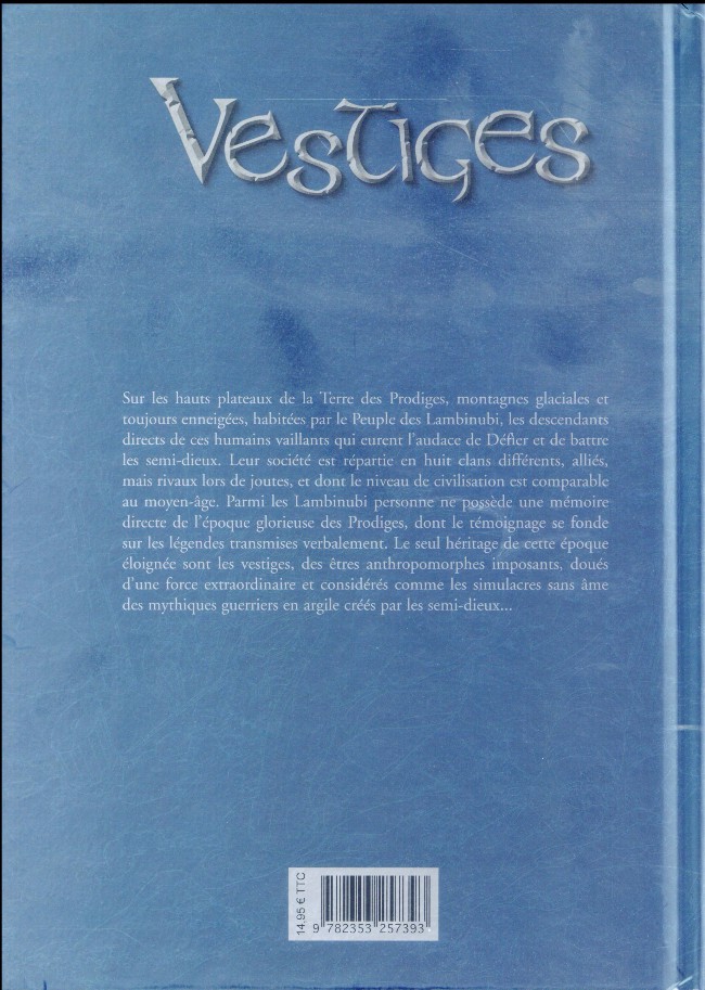 Verso de l'album Vestiges Vestiges - Intégrale
