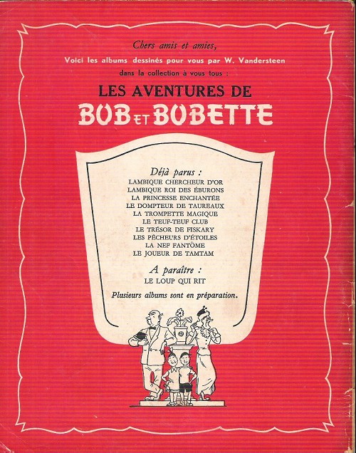Verso de l'album Bob et Bobette Tome 3 Lambique roi des éburons