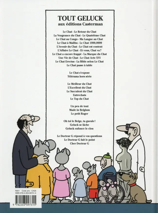 Verso de l'album Le Chat Tome 1