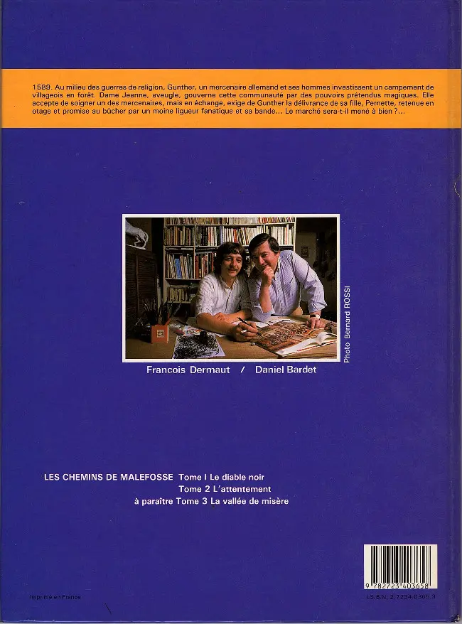 Verso de l'album Les Chemins de Malefosse Tome 1 le diable noir