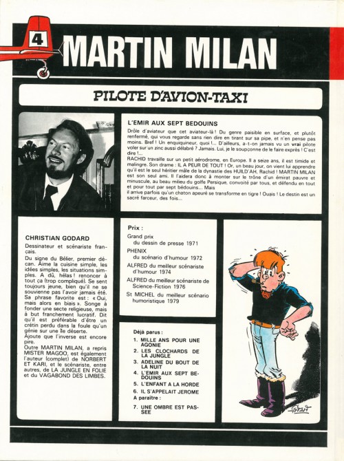 Verso de l'album Martin Milan 2ème Série Tome 4 L'Émir aux 7 Bédouins