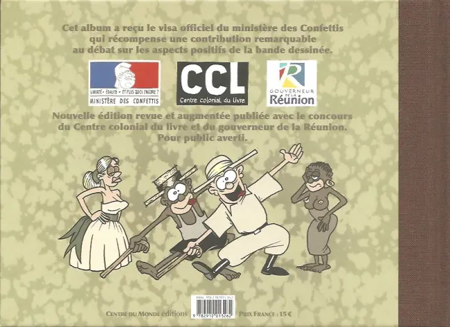 Verso de l'album Le Temps béni des colonies