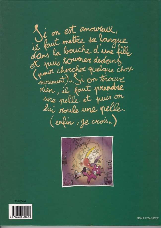 Verso de l'album Titeuf Tome 2 L'amour, c'est pô propre