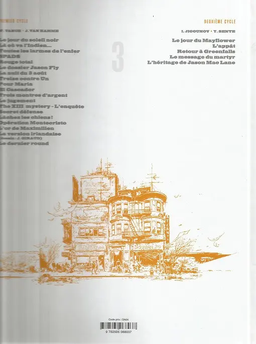 Verso de l'album XIII Tome 3 Toutes les larmes de l'enfer