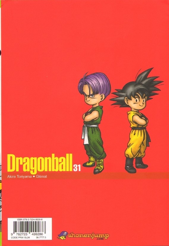 Verso de l'album Dragon Ball 31