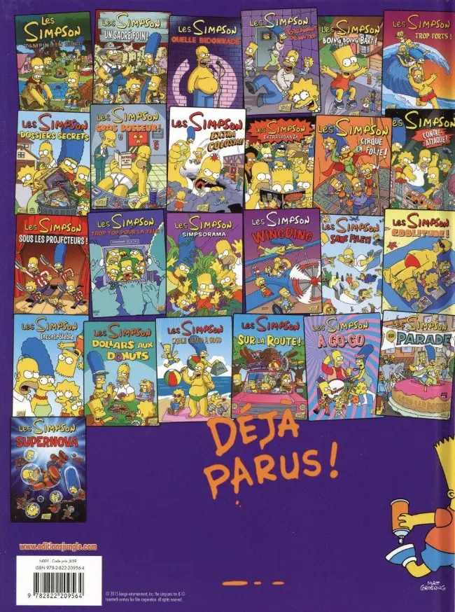 Verso de l'album Les Simpson Tome 26 Confidentiel