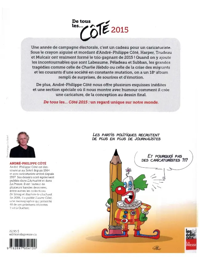 Verso de l'album De tous les... Côté Tome 18 2015