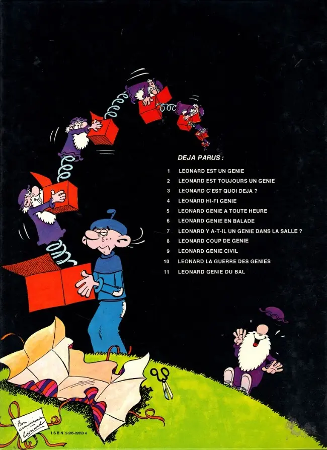 Verso de l'album Léonard Tome 11 Génie du bal