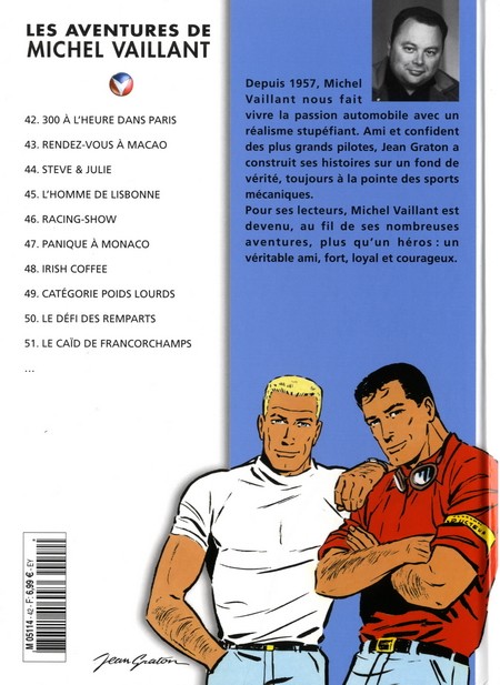 Verso de l'album Michel Vaillant La Collection Tome 42 300 à l'heure dans Paris