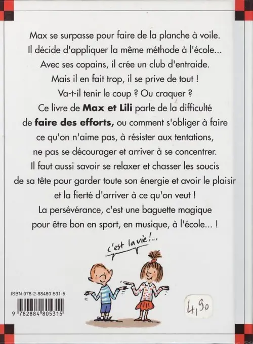 Verso de l'album Ainsi va la vie Tome 89 Max décide de faire des efforts