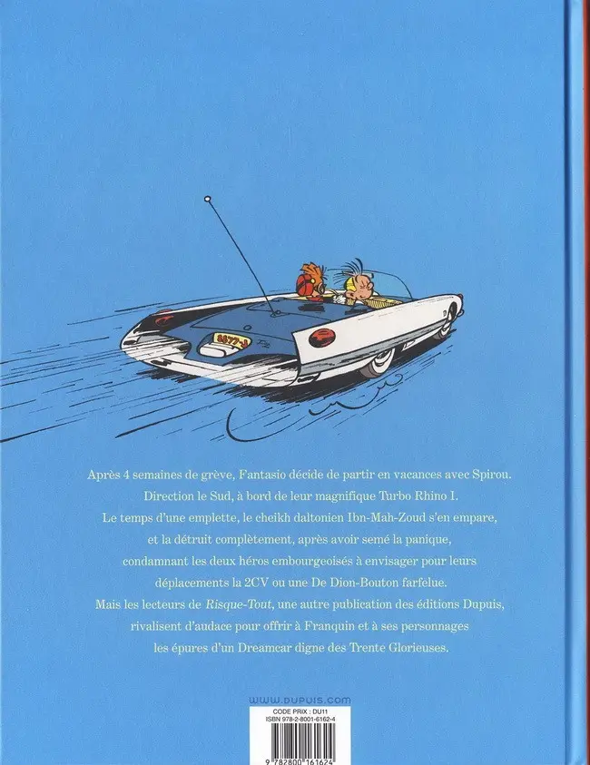 Verso de l'album Spirou et Fantasio Vacances sans histoires