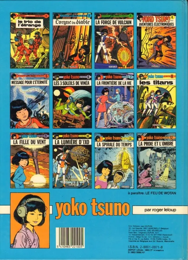 Verso de l'album Yoko Tsuno Tome 13 Les archanges de Vinéa