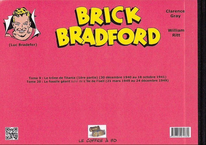 Verso de l'album Brick Bradford Strips quotidiens Tome 9 Le trône de Titania (1ère partie)