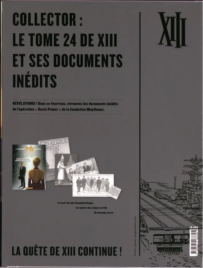 Verso de l'album XIII Tome 24 l'héritage de Jason Mac Lane