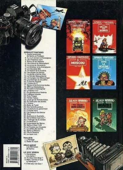 Verso de l'album Spirou et Fantasio Tome 24 Tembo Tabou