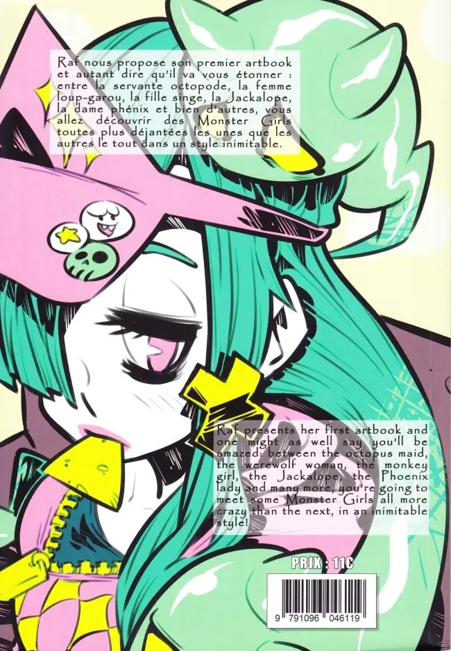 Verso de l'album Raf Book Monster Girls