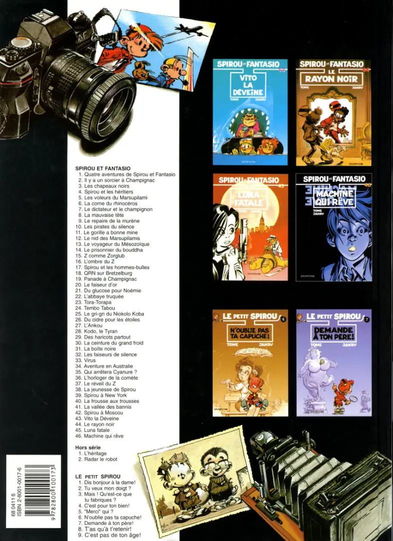 Verso de l'album Spirou et Fantasio Tome 15 Z comme Zorglub