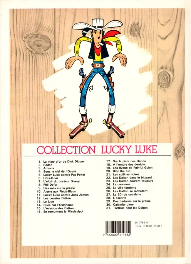Verso de l'album Lucky Luke Tome 28 L'escorte