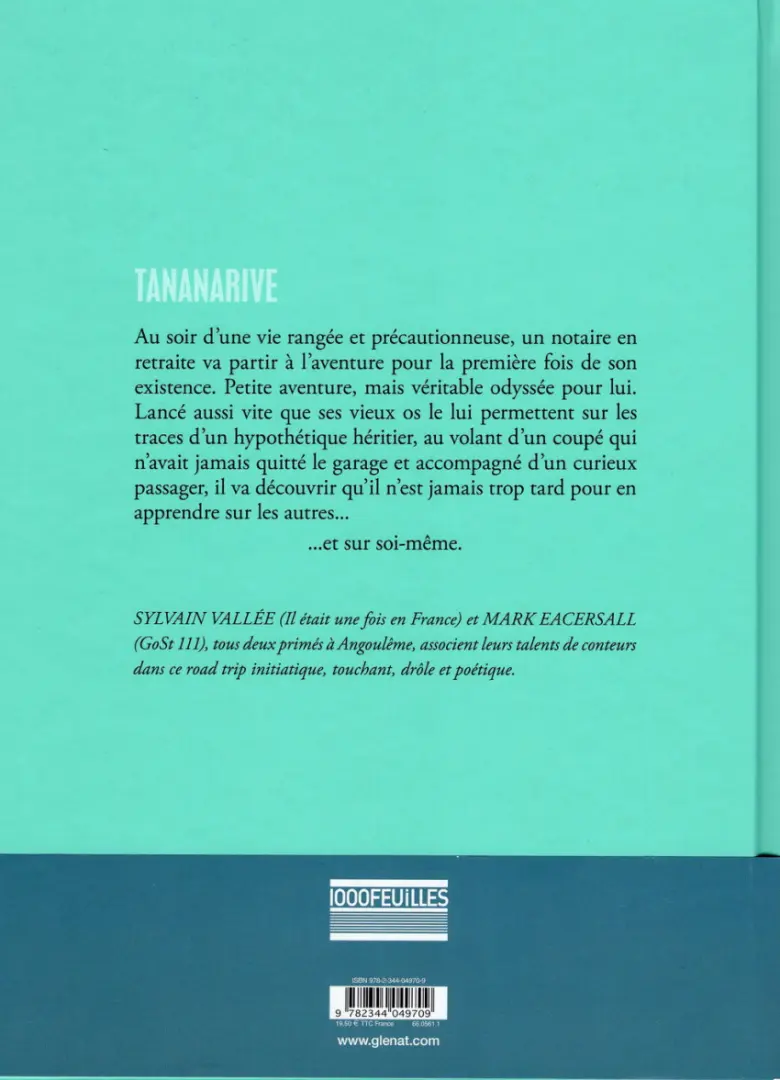 Verso de l'album Tananarive