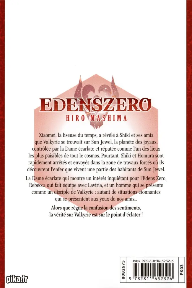 Verso de l'album Edens zero 7 Aller de l'avant