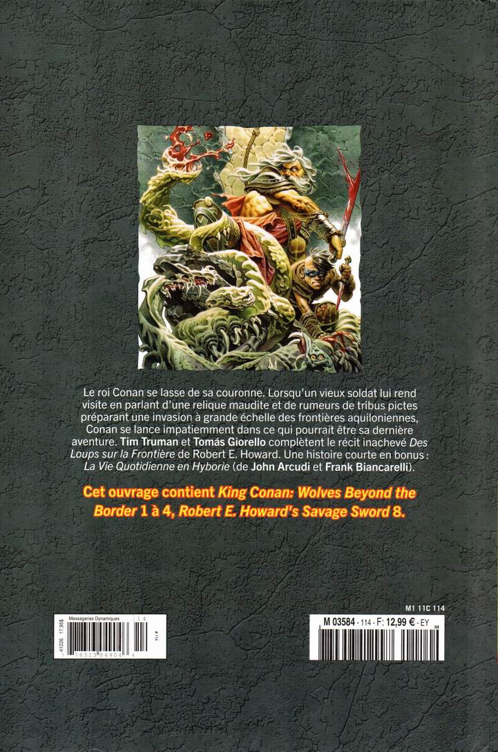 Verso de l'album The Savage Sword of Conan - La Collection Tome 114 Des Loups sur la Frontière