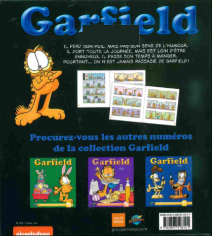 Verso de l'album Garfield #78