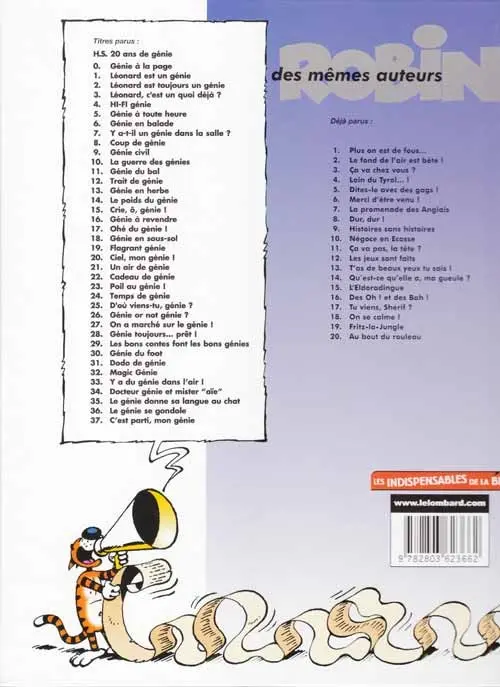 Verso de l'album Léonard Tome 24 Temps de génie