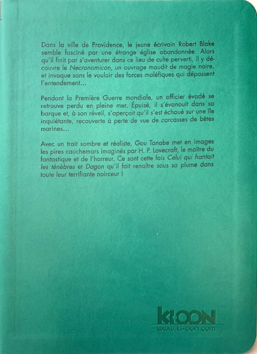 Verso de l'album Les Chefs-d'œuvre de Lovecraft Tome 6 Celui qui hantait les ténèbres