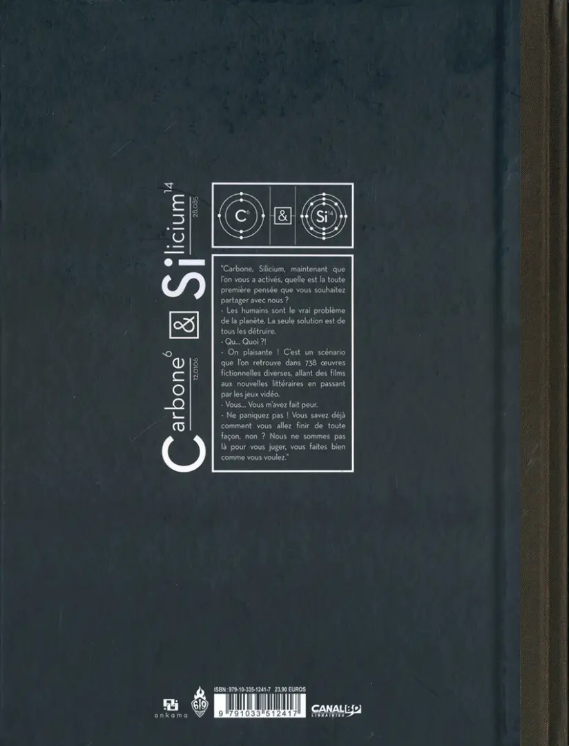 Verso de l'album Carbone & Silicium