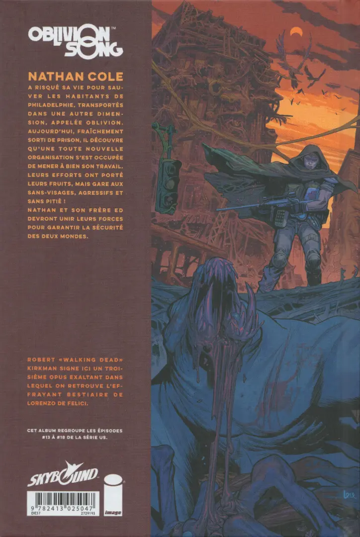 Verso de l'album Oblivion Song Tome 3